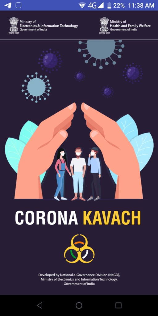 Corona Kavach Main page