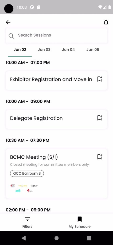 FCM Conference Schedule