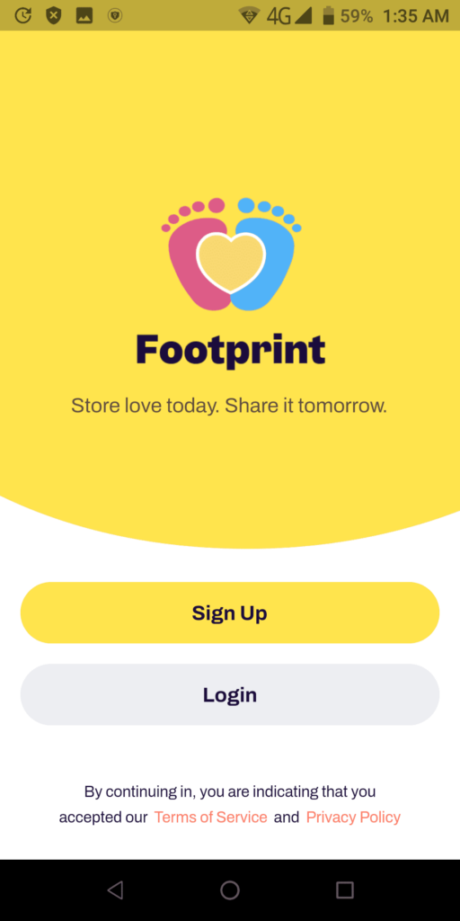 Footprint Sign up