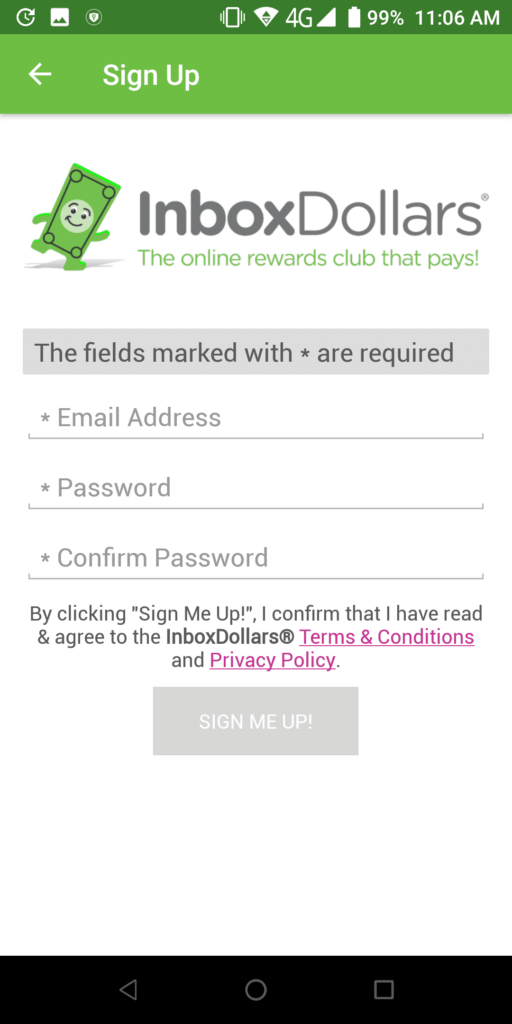 InboxDollars Sign up