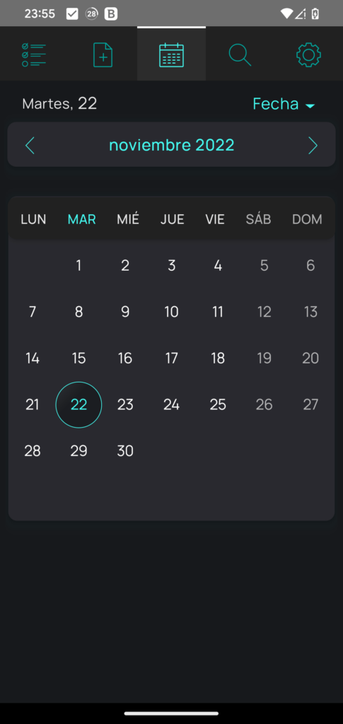 Mis Tareas Calendario