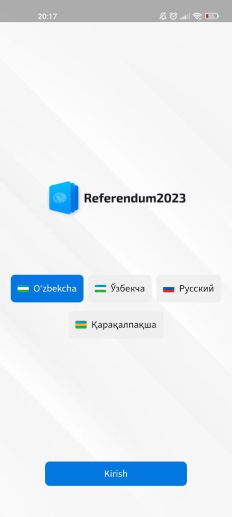 Referendum2023 Uzbekistan Язык