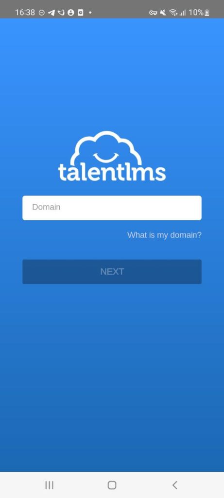 TalentLMS Enter domain