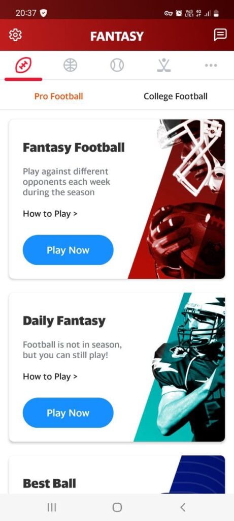 Yahoo Fantasy Sports Football