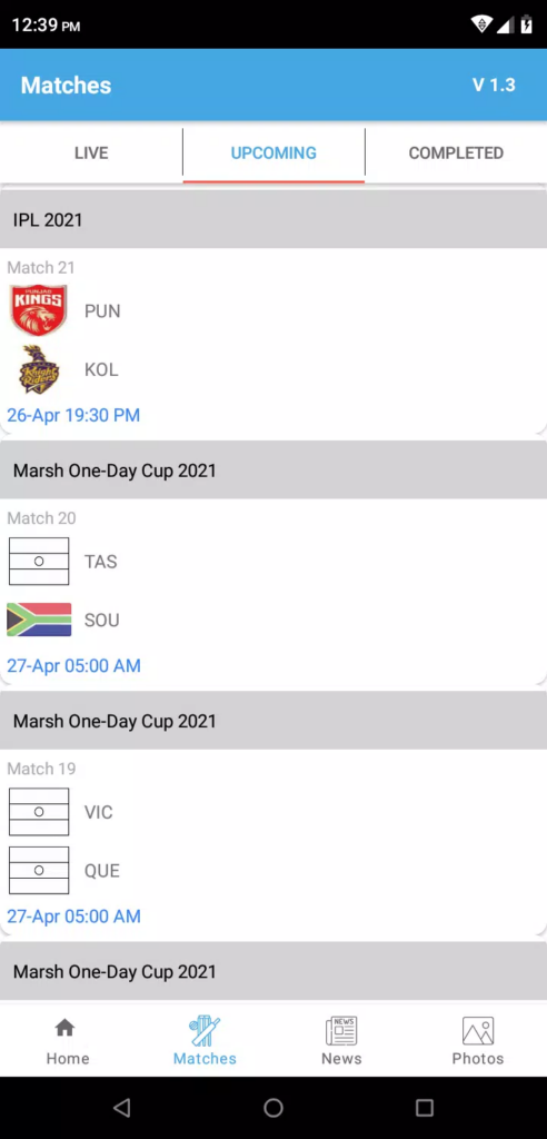 CricLive Matches