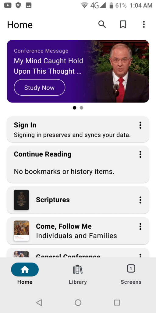 Gospel Library Homepage