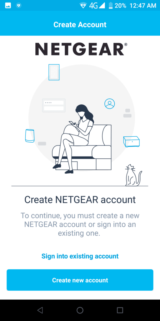 NETGEAR Orbi Create account