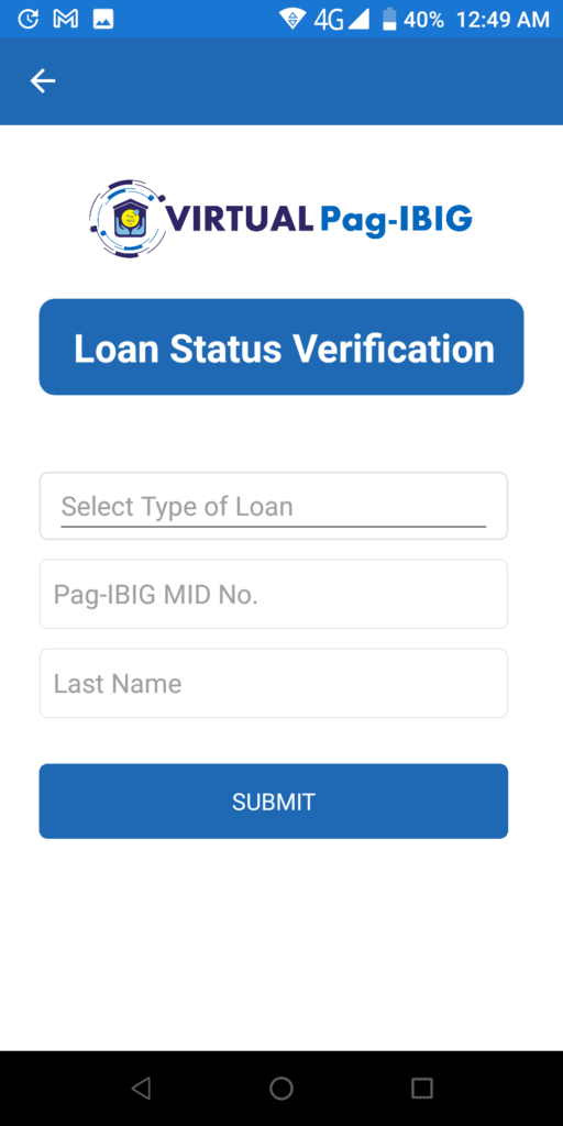 Pag BIG Loan status