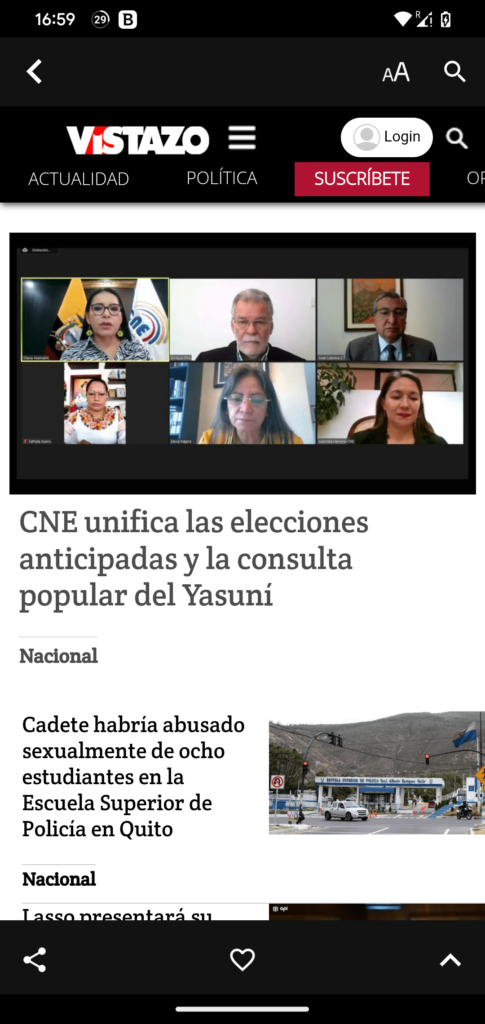 Periódicos Ecuatorianos Contenido