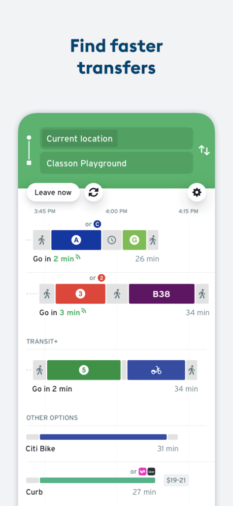 Transit Faster trasfers