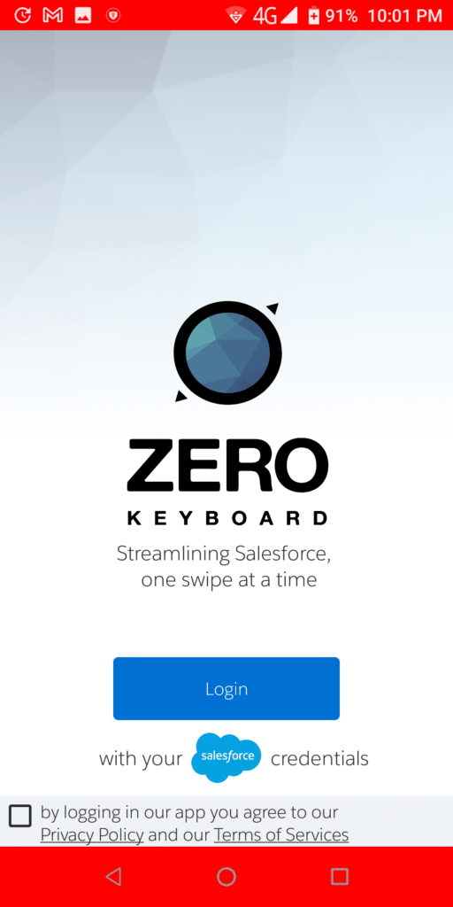 Zero Keyboard Login