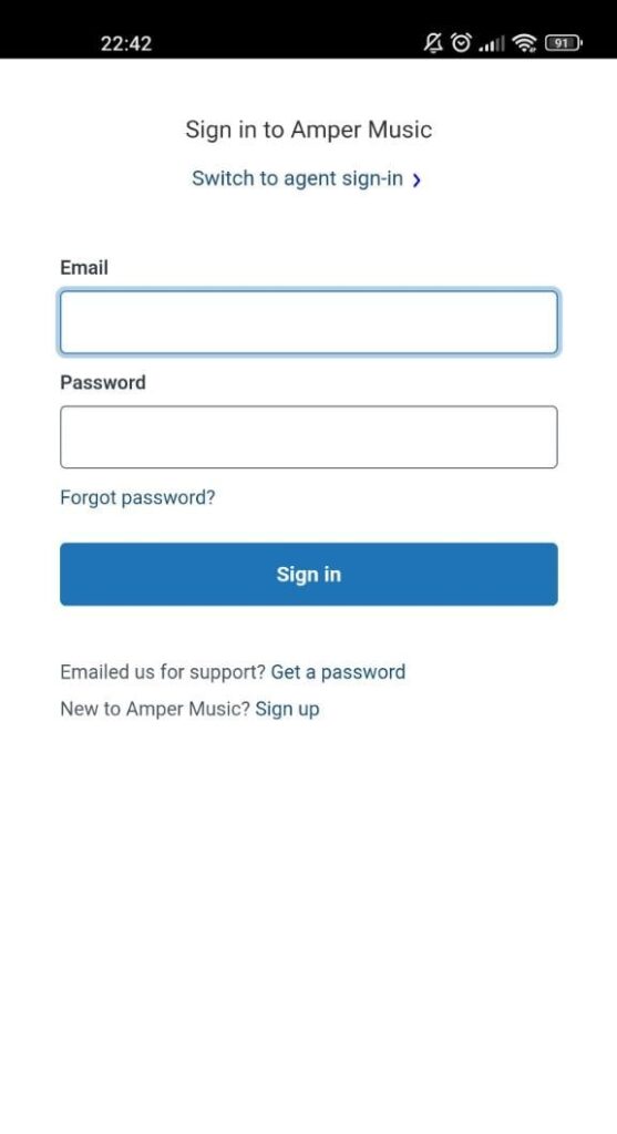 Amper Music Регистрация
