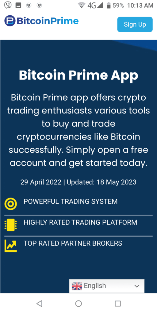 Bitcoin Prime Main page