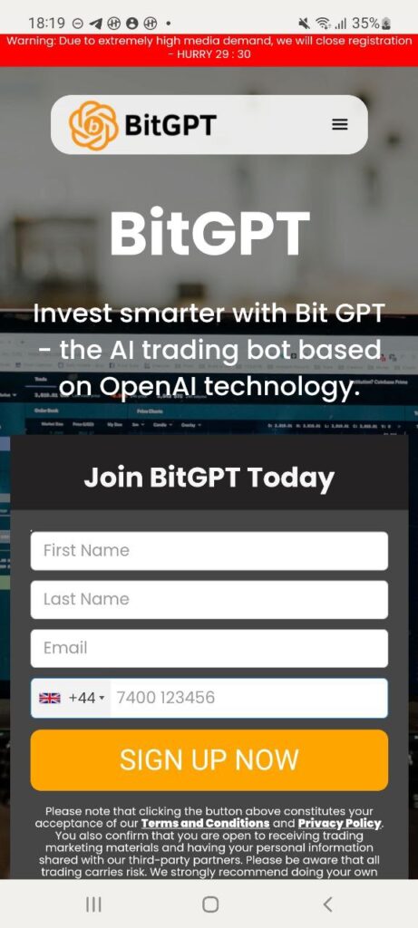 BitGPT Sign up