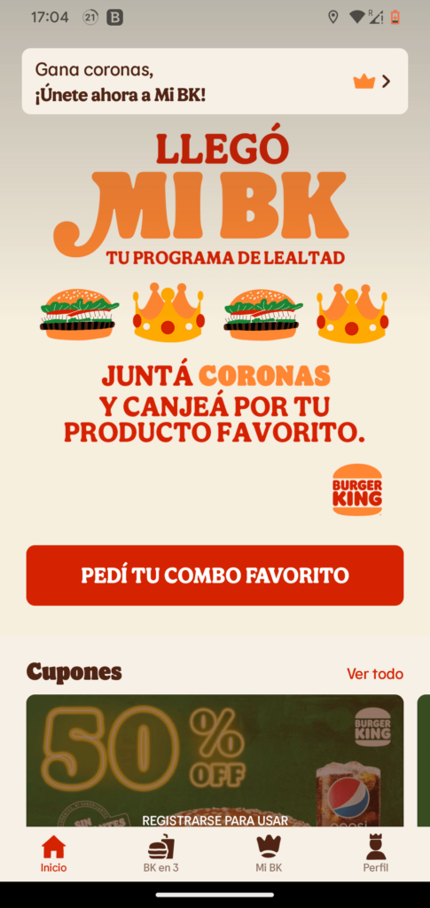 Burger King Argentina Inicio
