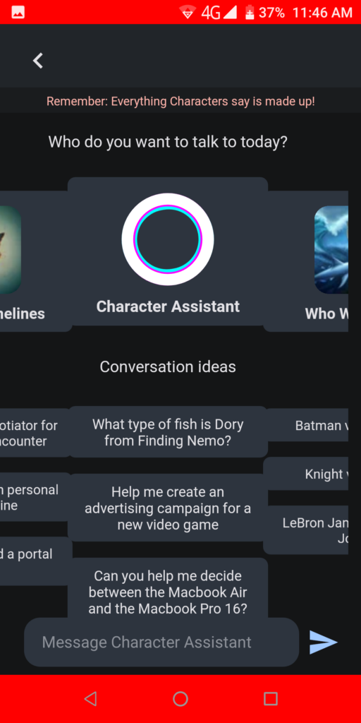 Character AI Assistant
