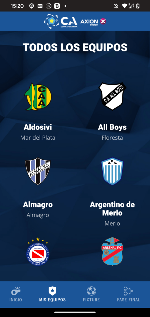 Copa Argentina Equipos
