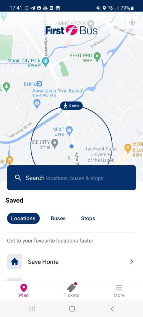 First Bus Map