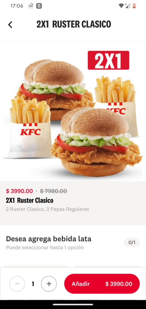 KFC America Latina Producto