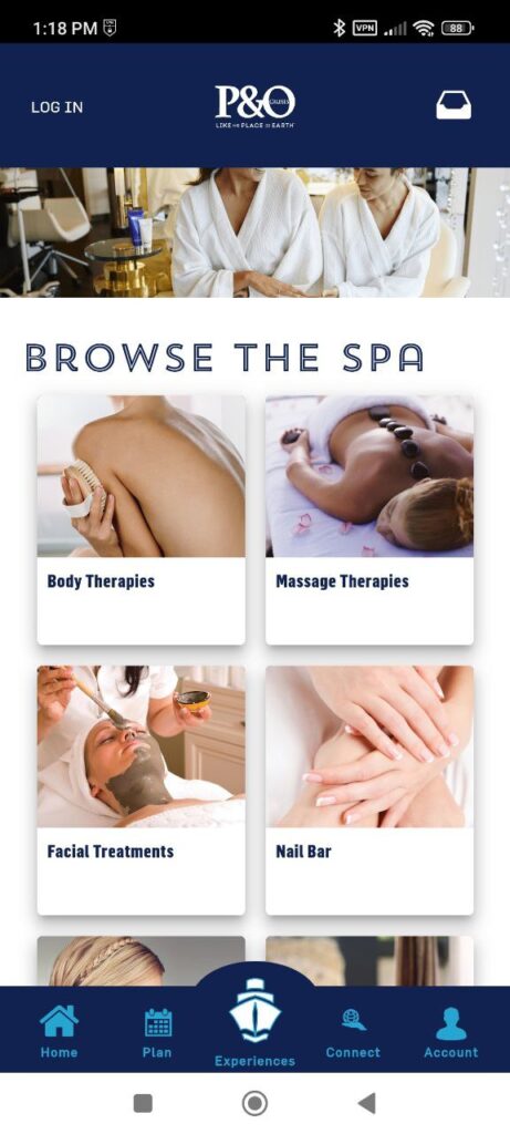 P and O Spa services