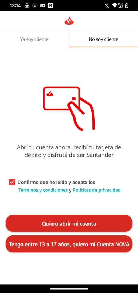 Santander Argentina Inicio