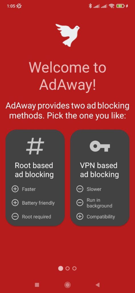 AdAway Main page