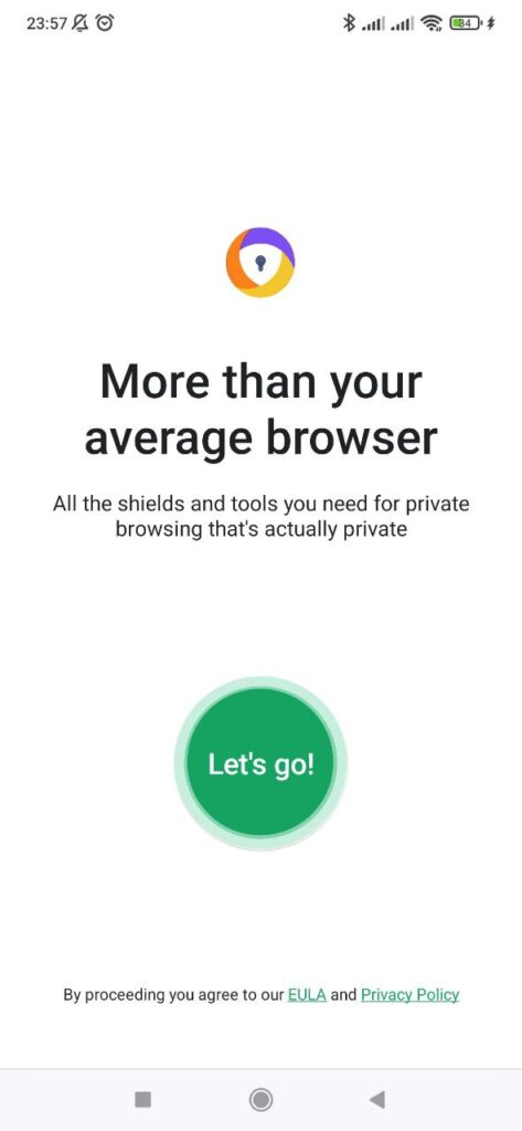 Avast Secure Browser Main page