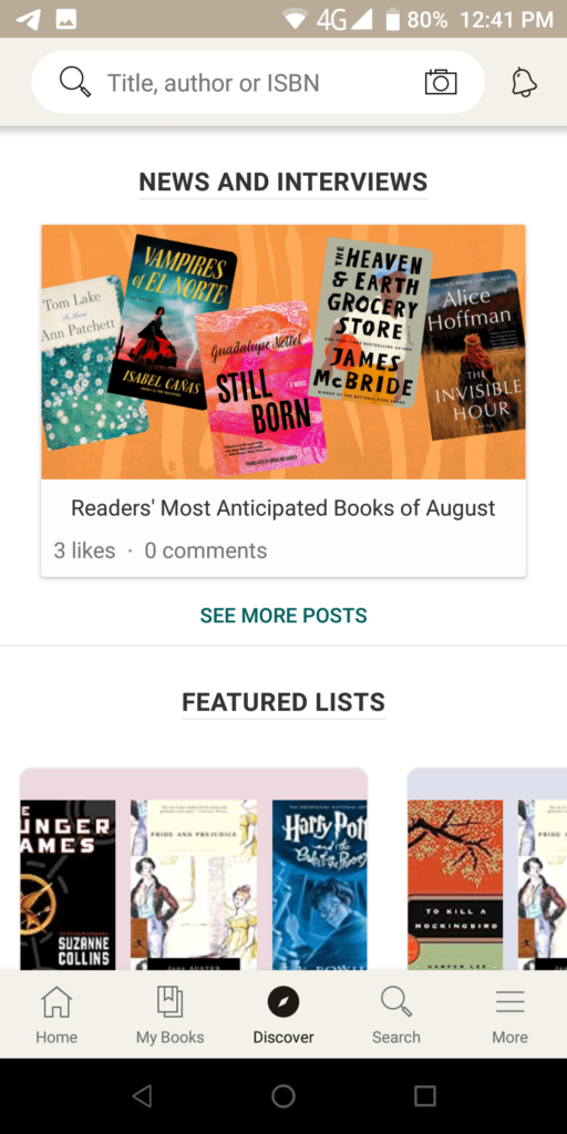 Goodreads Discover