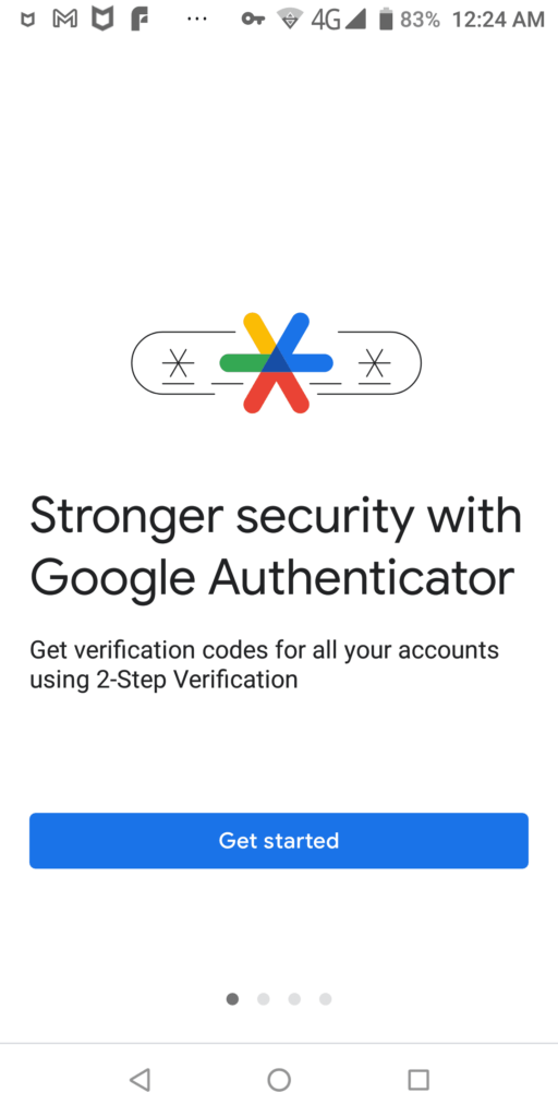 Google Authenticator Get started