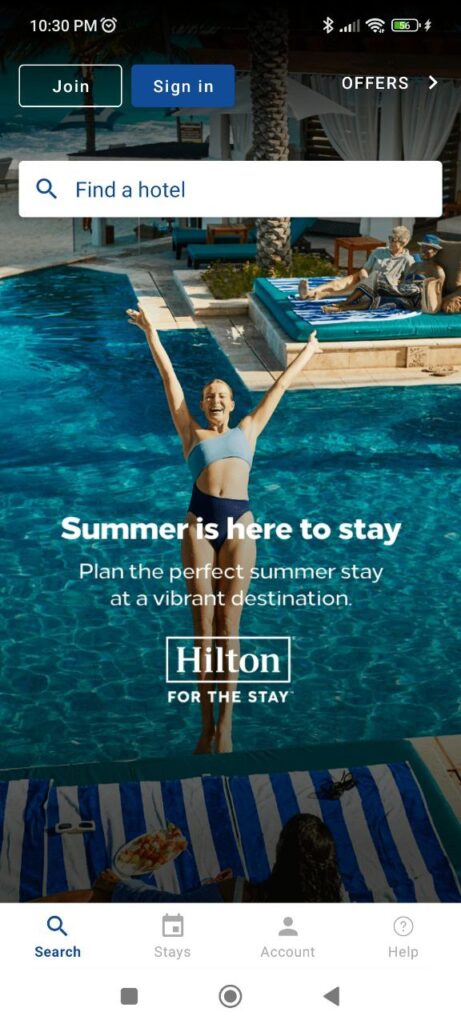 Hilton Honors Homepage
