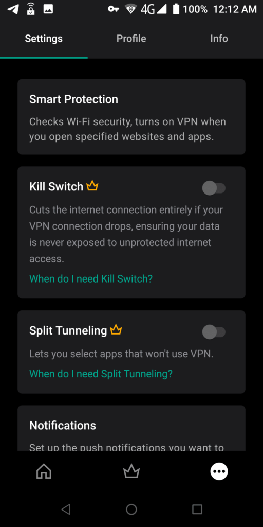 Kaspersky VPN Settings