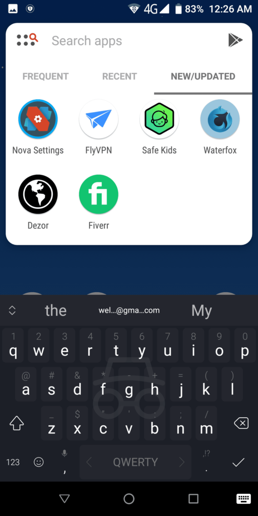 Nova Launcher Search apps