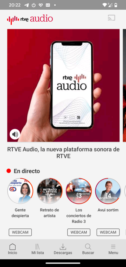 RTVE Audio Inicio