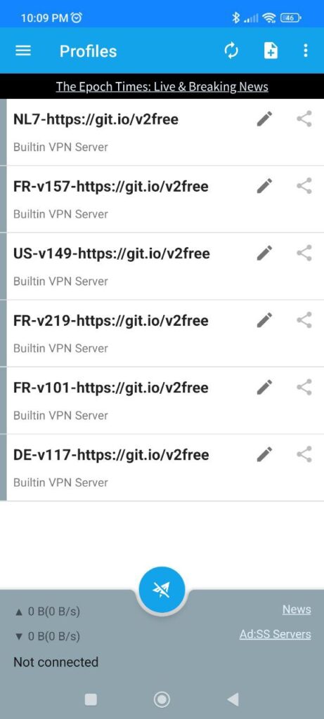 V2ray VPN Servers