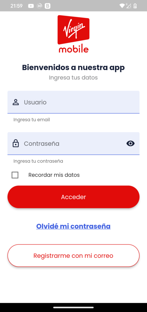 Virgin Mobile Colombia Inicio