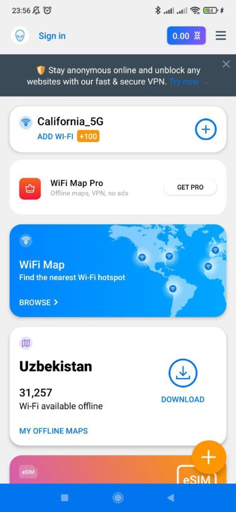WiFi Map Homepage