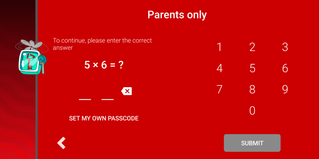 YouTube Kids Passcode