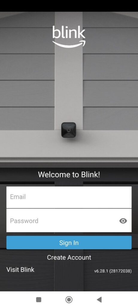 Blink Sign in