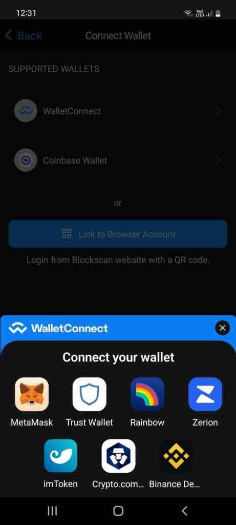 Blockscan Chat Connect your wallet