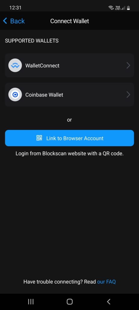 Blockscan Chat Supported wallets
