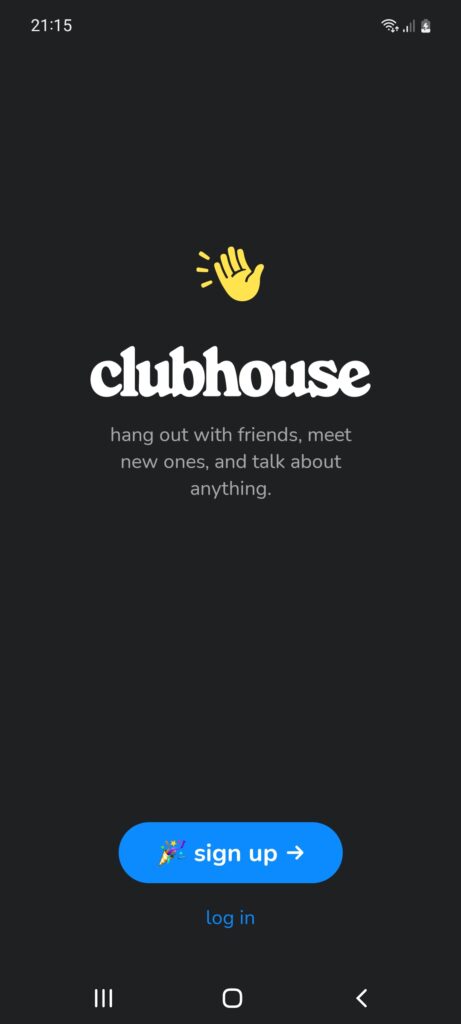 Clubhouse Main page