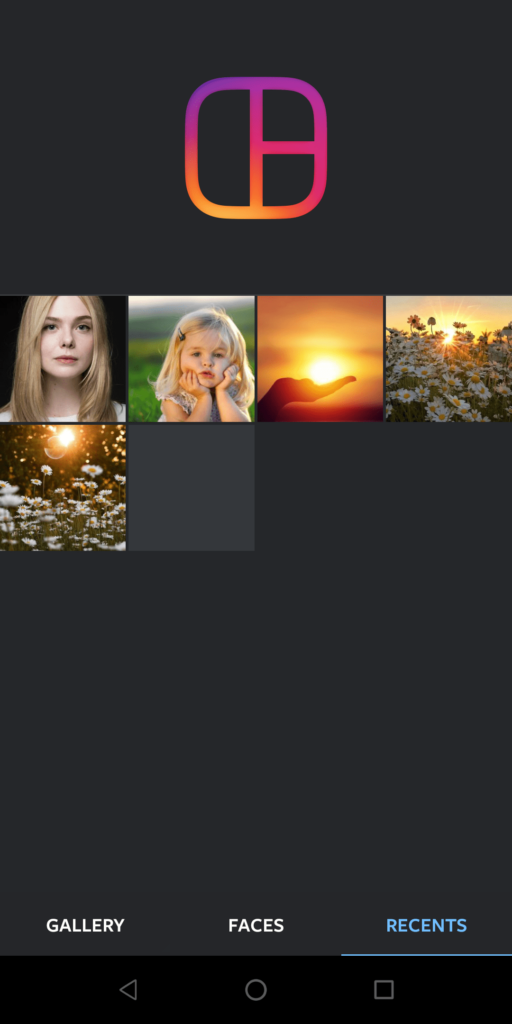 Insta Layout Recents