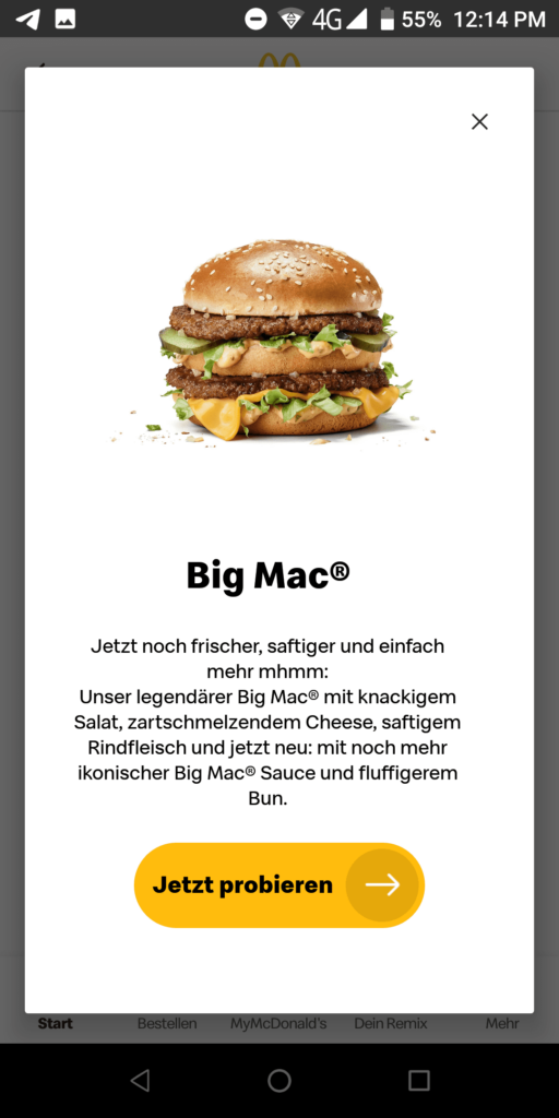 McDonalds Deutschland Zutaten