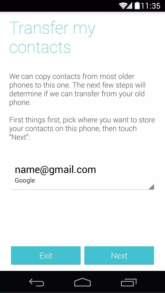 Motorola Migrate Transfer my contacts