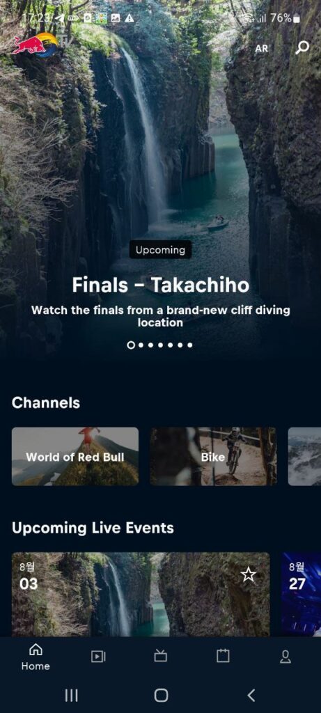 Red Bull TV Homepage