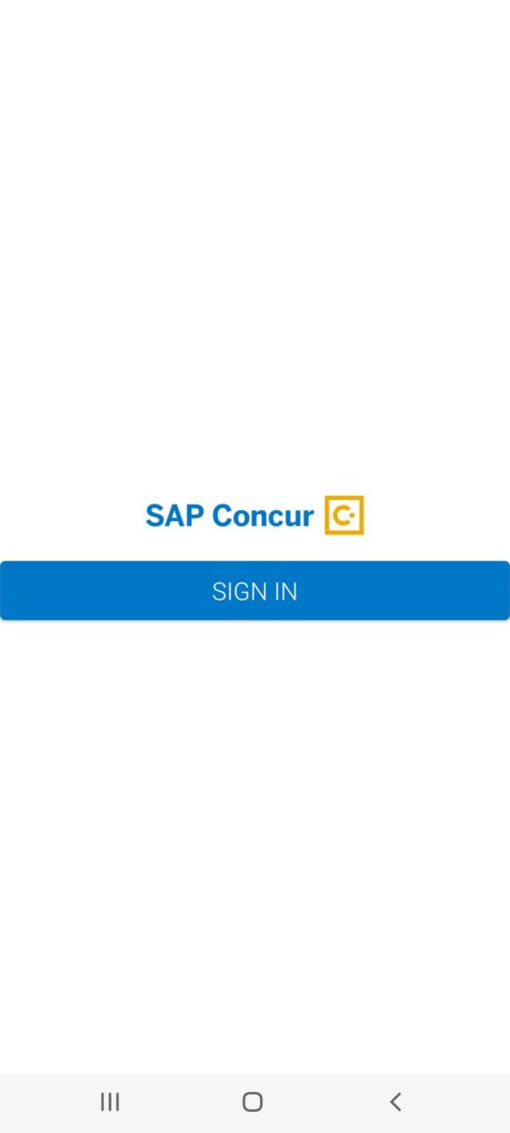 SAP Concur Sign in