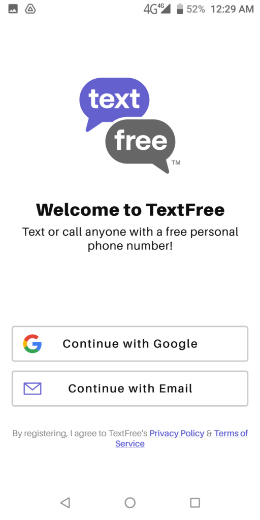 TextFree Welcome