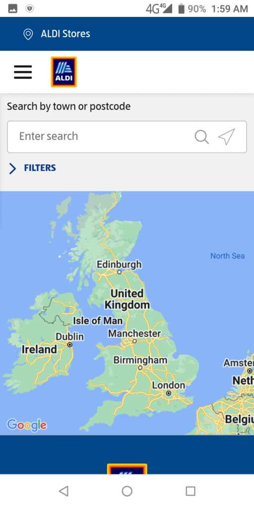 ALDI UK Map