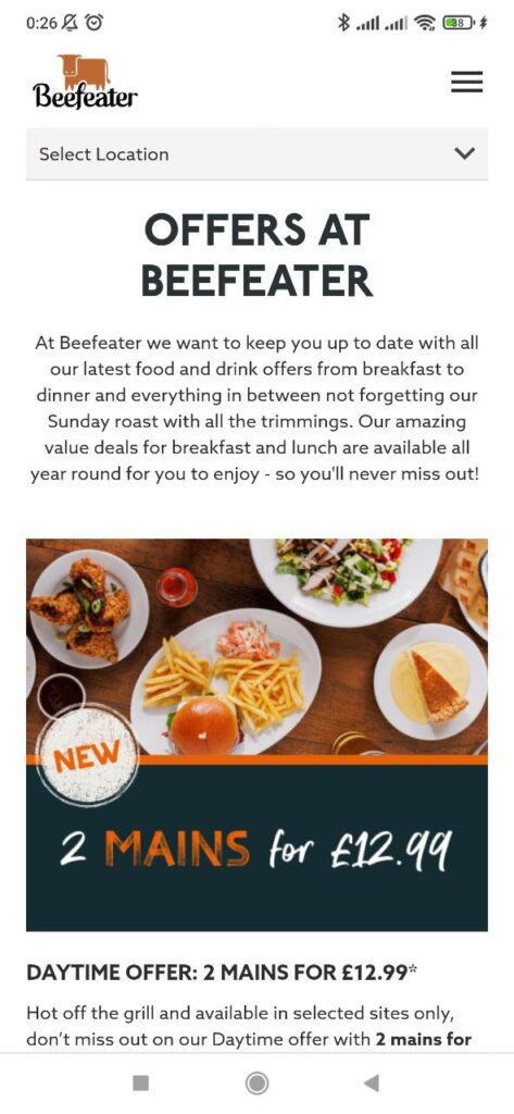 Beefeater Offers