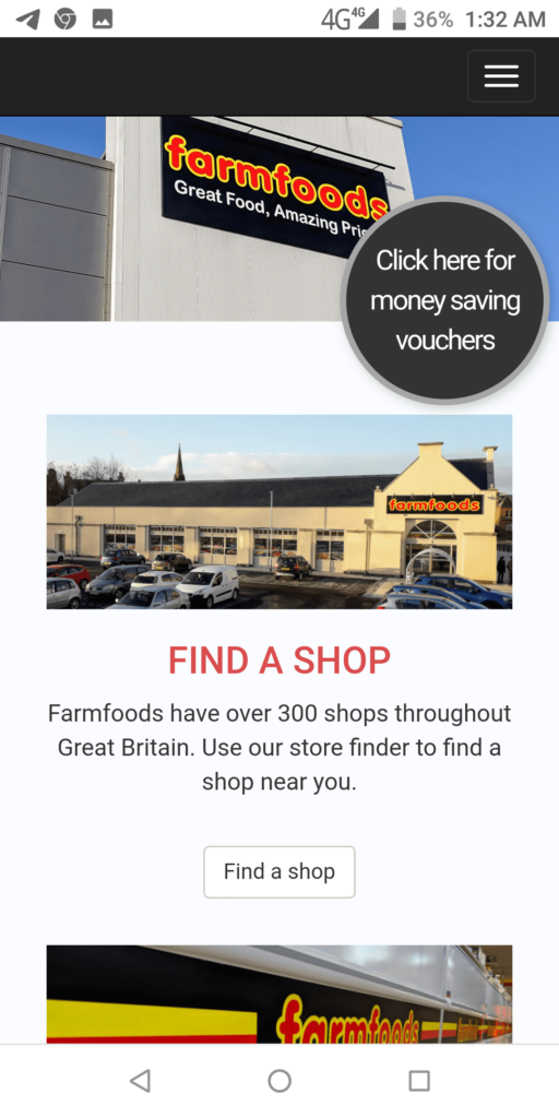 Farmfoods Main page